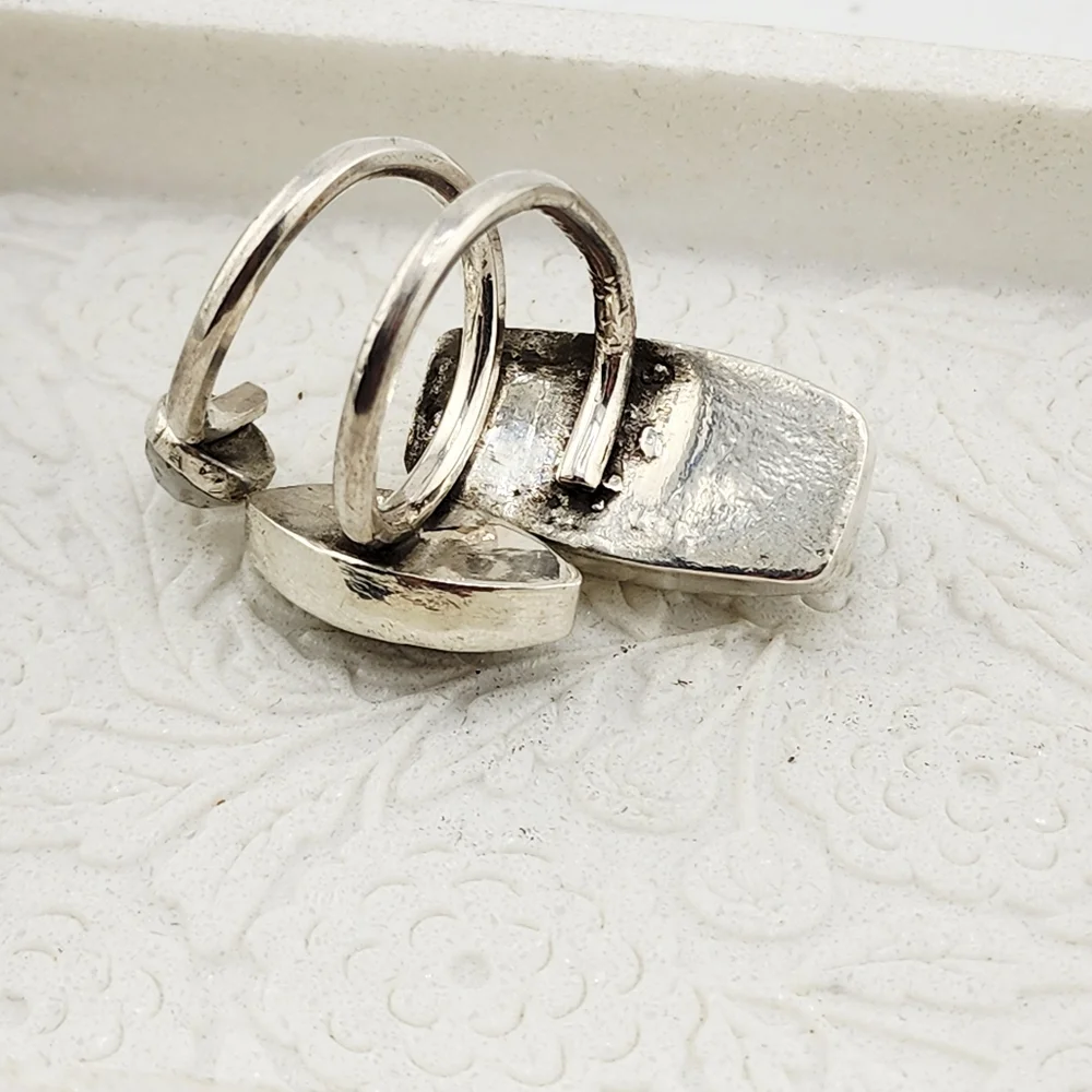 MOONSTONE, JADE AND BROKEN CERAMIC MAXIMILISM DESIGN ADJUSTABLE HANDMADE RING